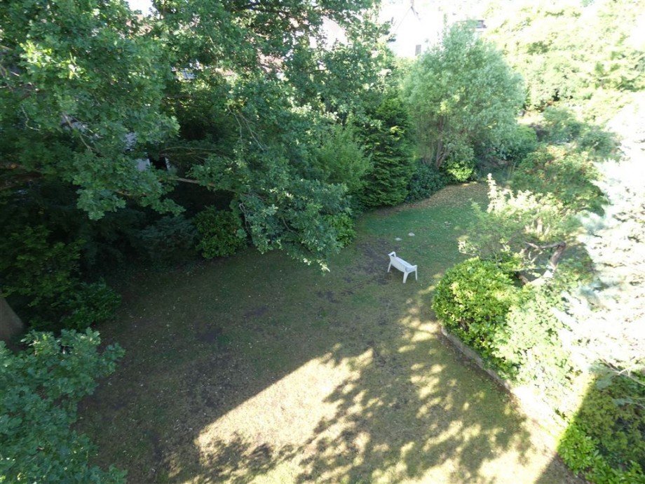 Blick in den Garten Etagenwohnung Neustadt