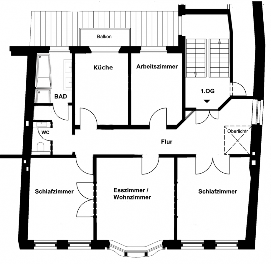 Grundriss Etagenwohnung Neustadt