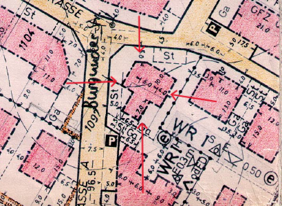 Ausschnitt - Bebauungsplan -Burgunderstra�e Wohngrundst�ck Neustadt