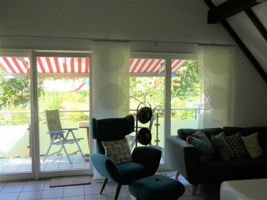 Blick in den Garten Etagenwohnung Neustadt