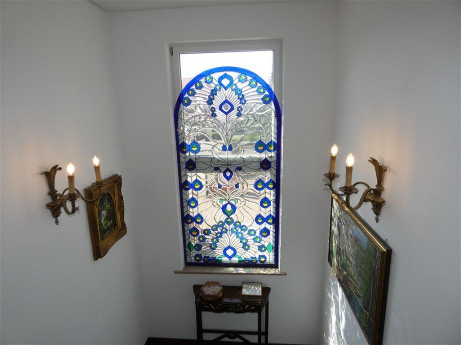 stilvolles Mosaikfenster Treppenhaus Einfamilienhaus Kallstadt , Pfalz