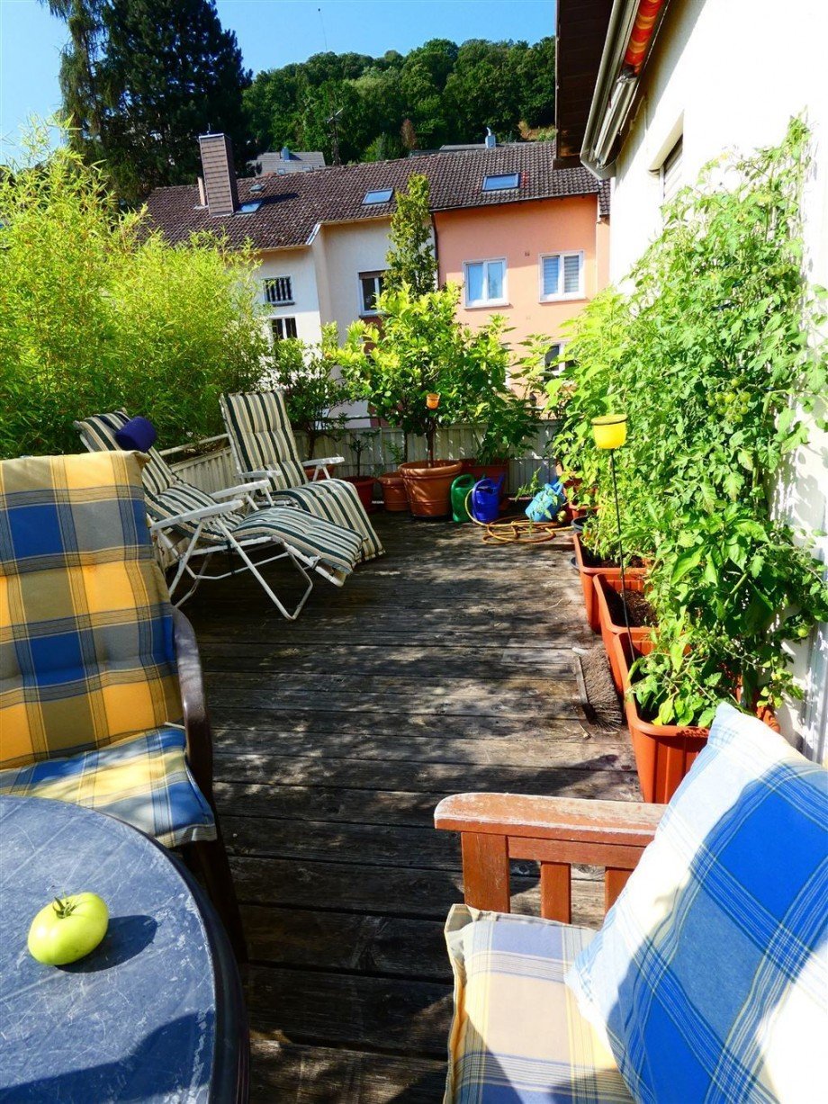 Terrasse im EG Ostseite Reihenendhaus Neustadt