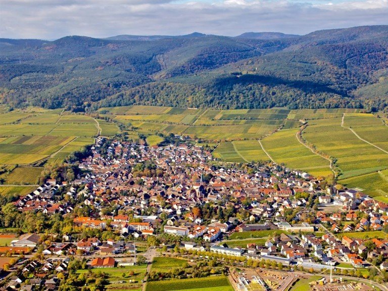 Malerisches Deidesheim - Luftaufnahme Deidesheim Wohngrundst�ck VERKAUFT - Grundst�ck in exponierter Lage in Deidesheim