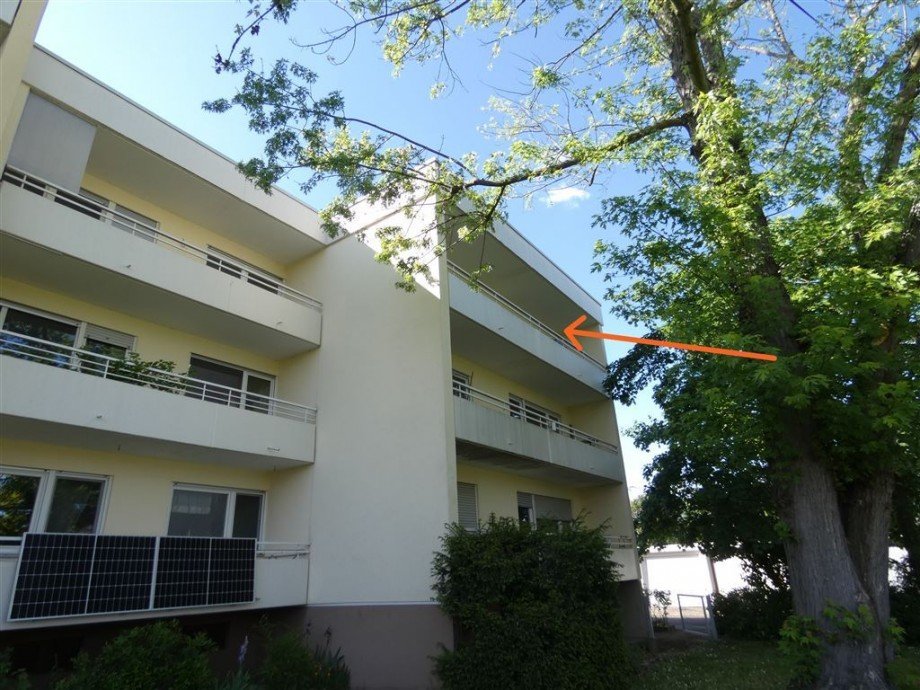 Ostansicht zur Gr�nfl�che Wohnung Neustadt