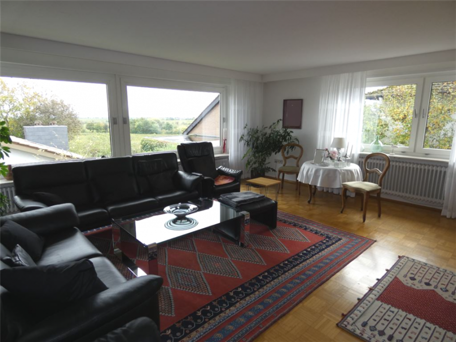 Wohnzimmer mit Weitblick auf das Rebenmeer Einfamilienhaus Neustadt