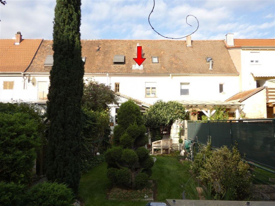 Hausansicht Gartenseite Reihenhaus Landau in der Pfalz